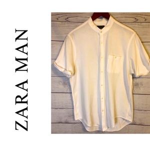 Zara Man White Shirt Sleeve